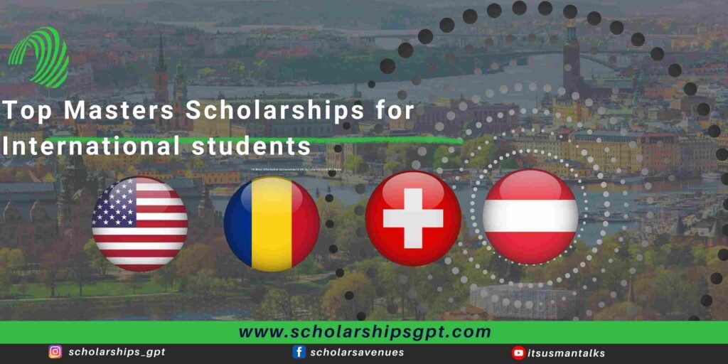 Masters Scholarships for International students