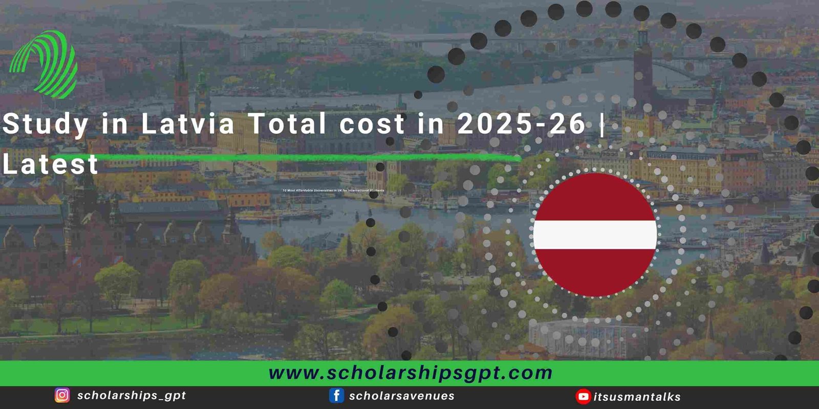 Study in Latvia Total cost